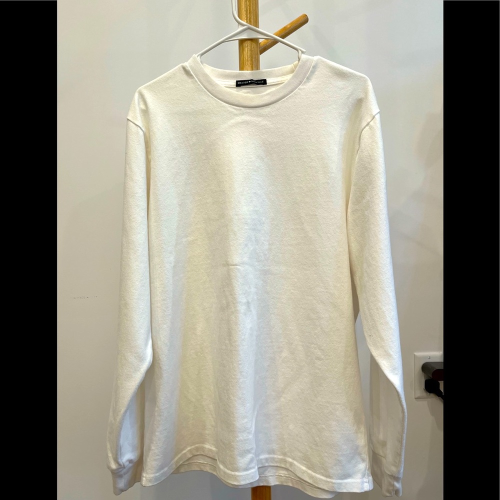 Brandy Melville long sleeve sweatshirt, new without tag, white oversize